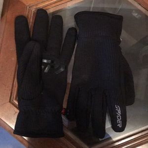 Spyder men’s black winter gloves